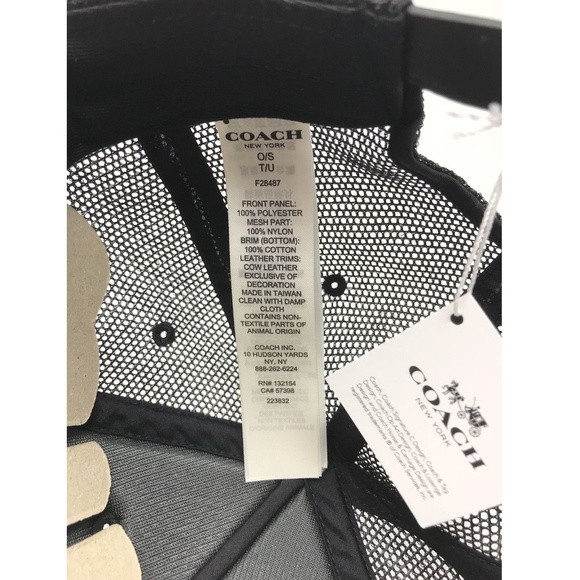 Coach F28487 Men’s Neoprene Flat Blue Hat Cap - Picture 5 of 5